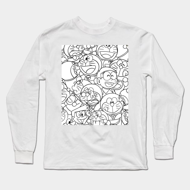 doraemon Long Sleeve T-Shirt by Mactivo